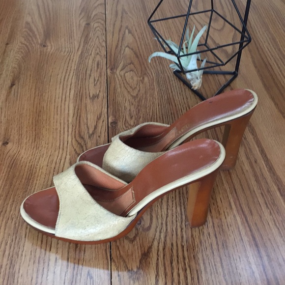 Vintage Montgomery Ward Heel Sandals - Picture 1 of 3